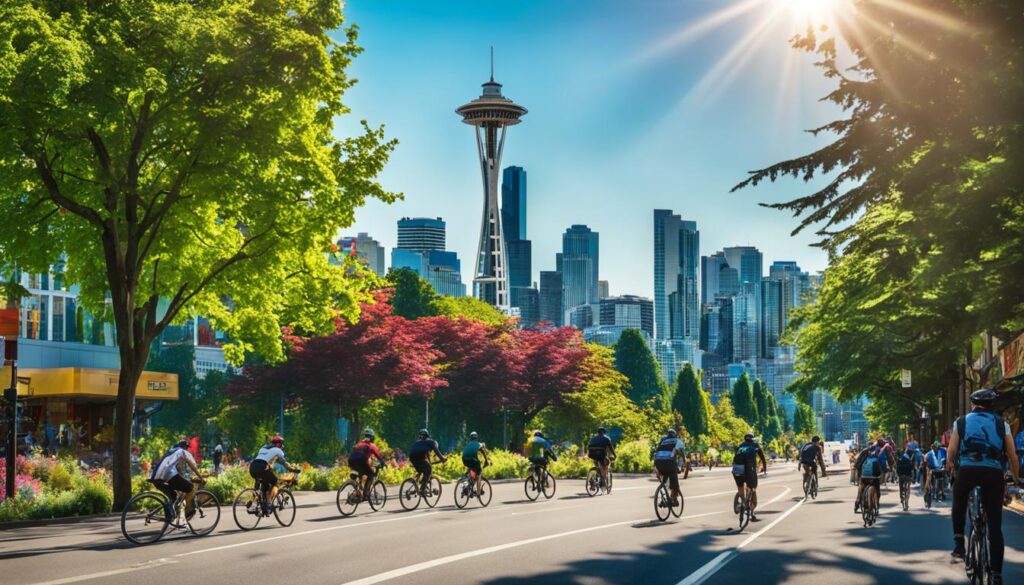 biking in Seattle